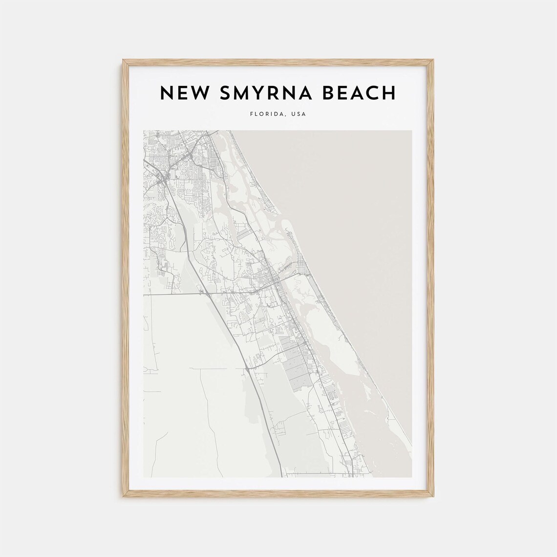 New Smyrna Beach Personalized Map Art Poster