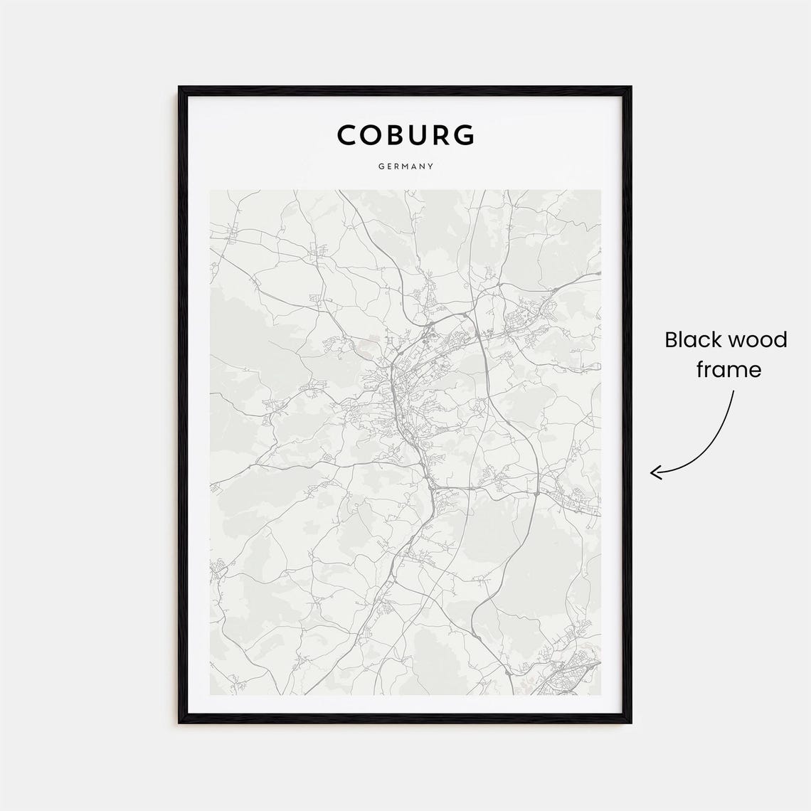 Coburg Germany Minimalist City Map Modern Line Art Travel Poster - Image 3