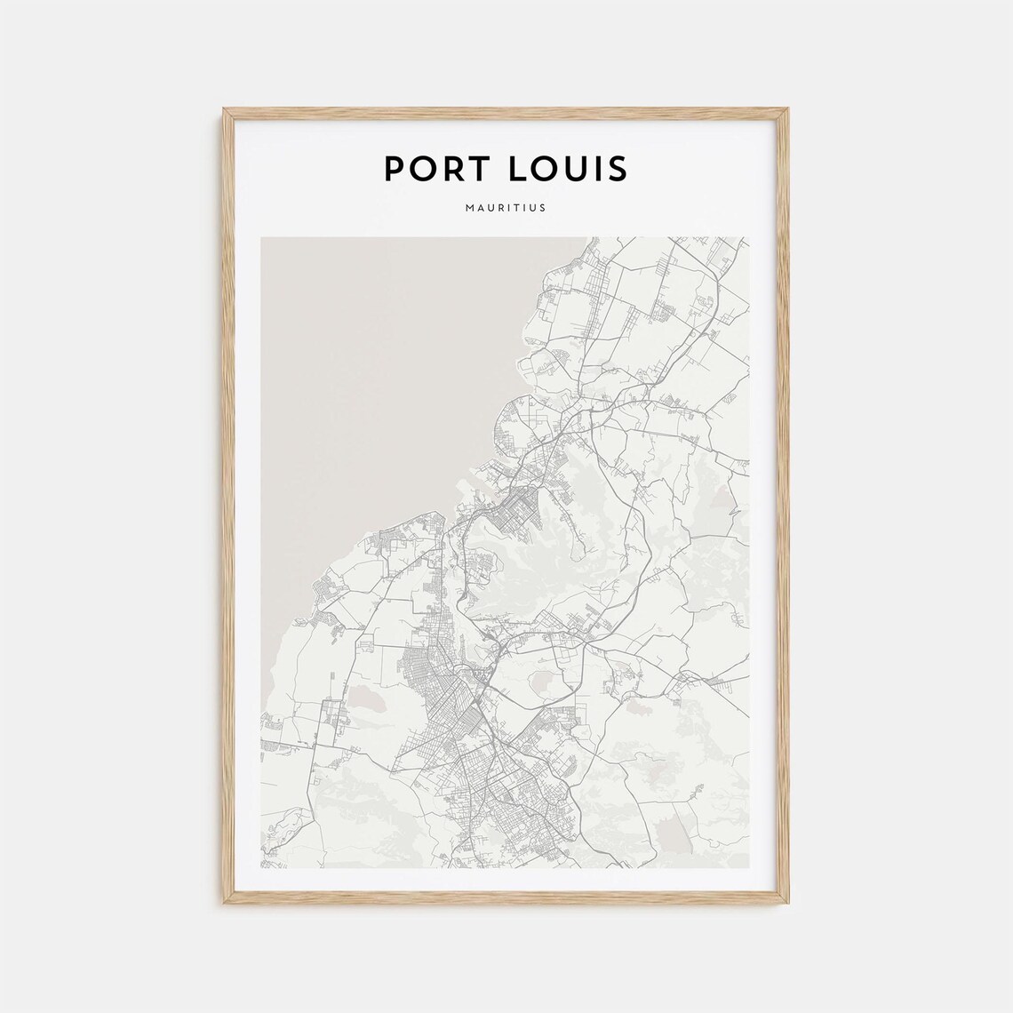 Port Louis Personalized Map Art, Mauritius