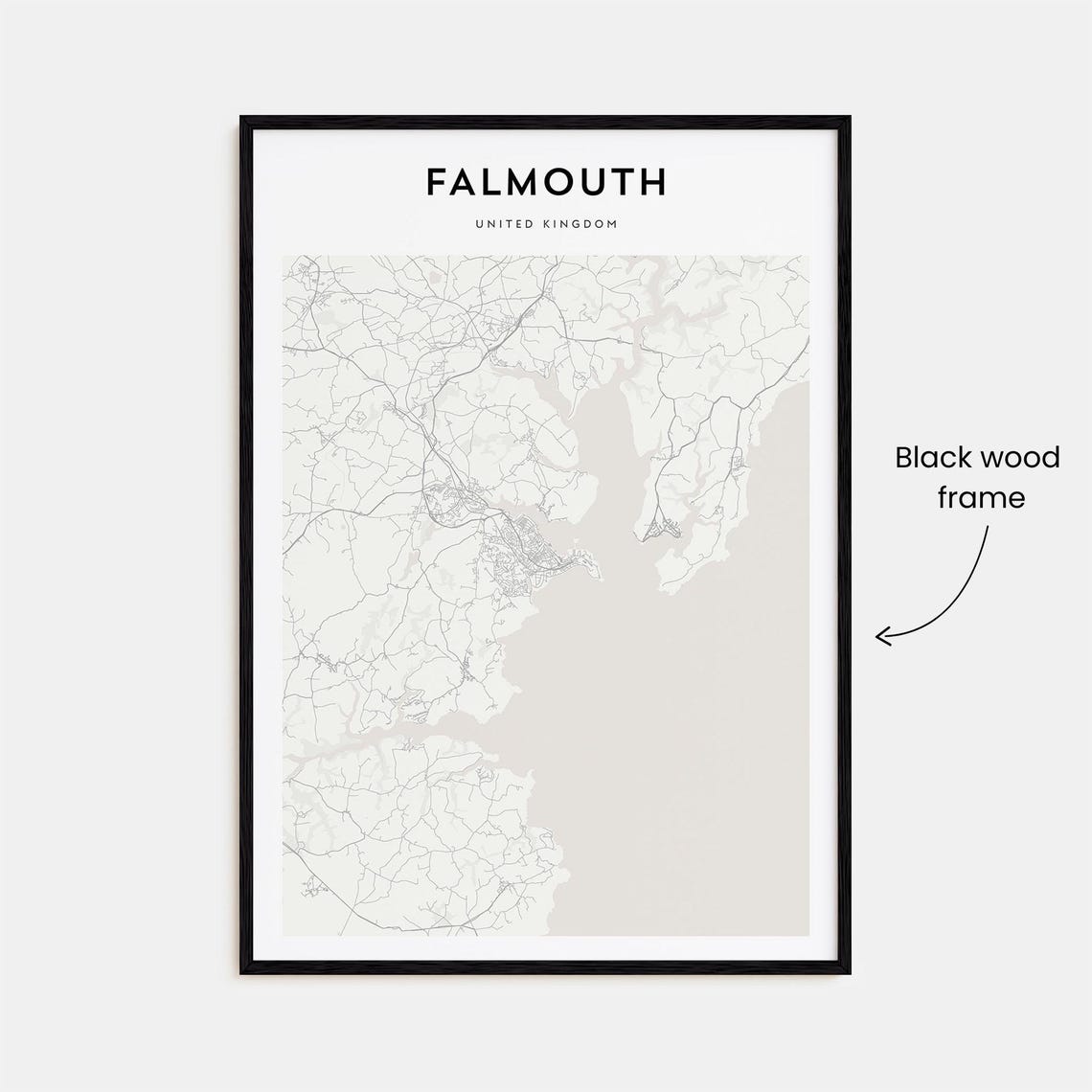 Falmouth Map Poster Falmouth Map Print Falmouth Personalized Map Art Falmouth Wall Art Falmouth Travel Print United Kingdom - Image 3