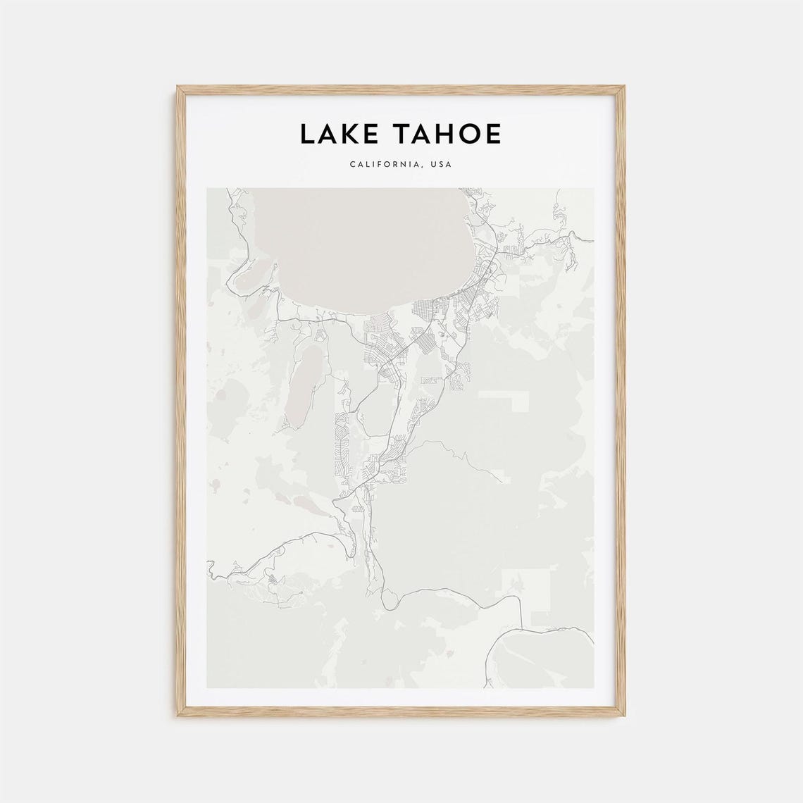 Lake Tahoe Map Poster Lake Tahoe Map Print Lake Tahoe Personalized Map Art Lake Tahoe Wall Art Lake Tahoe Travel Print California Usa