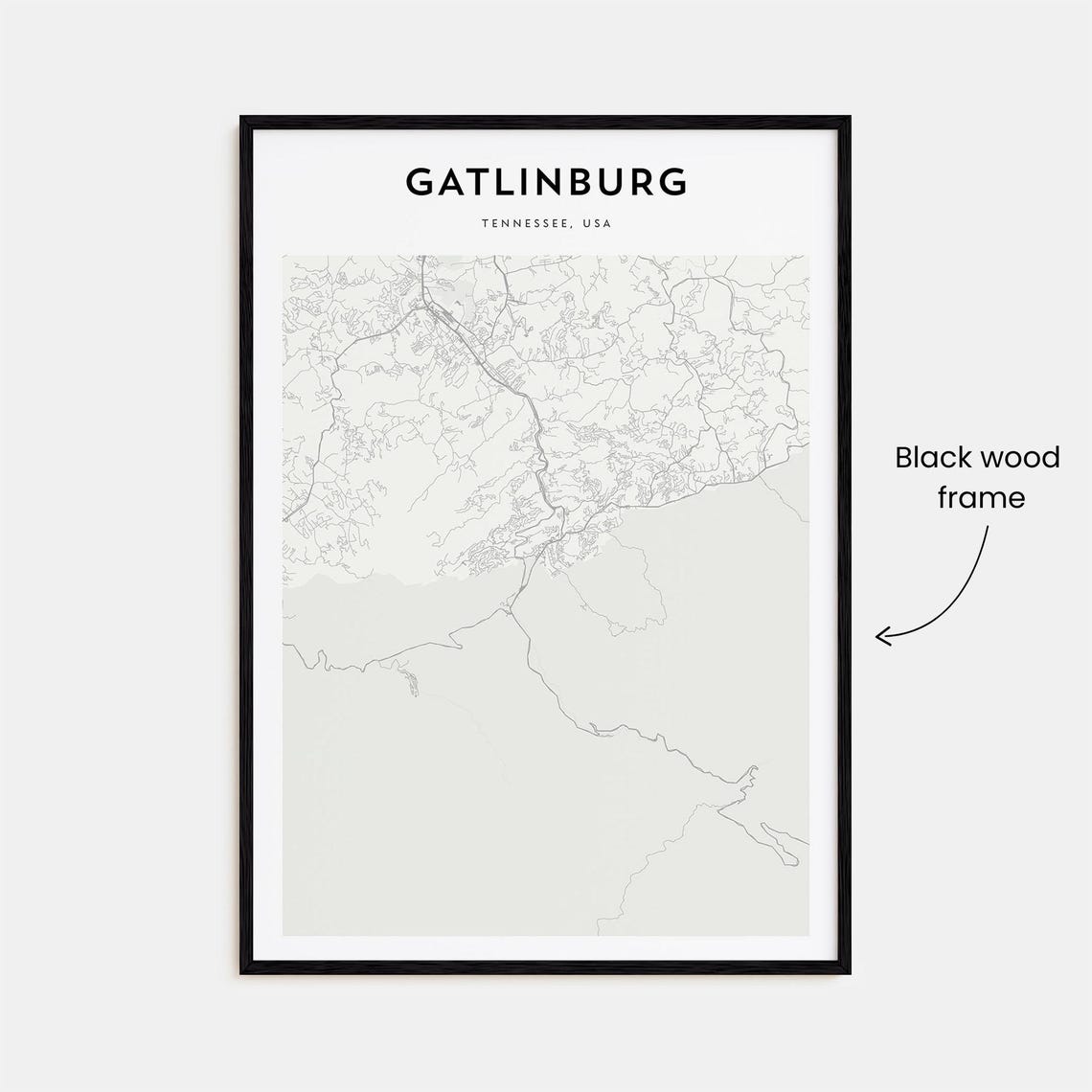 Gatlinburg Map Poster Gatlinburg Map Print Gatlinburg Personalized Map Art Gatlinburg Wall Art Gatlinburg Travel Print Tennessee Usa - Image 3