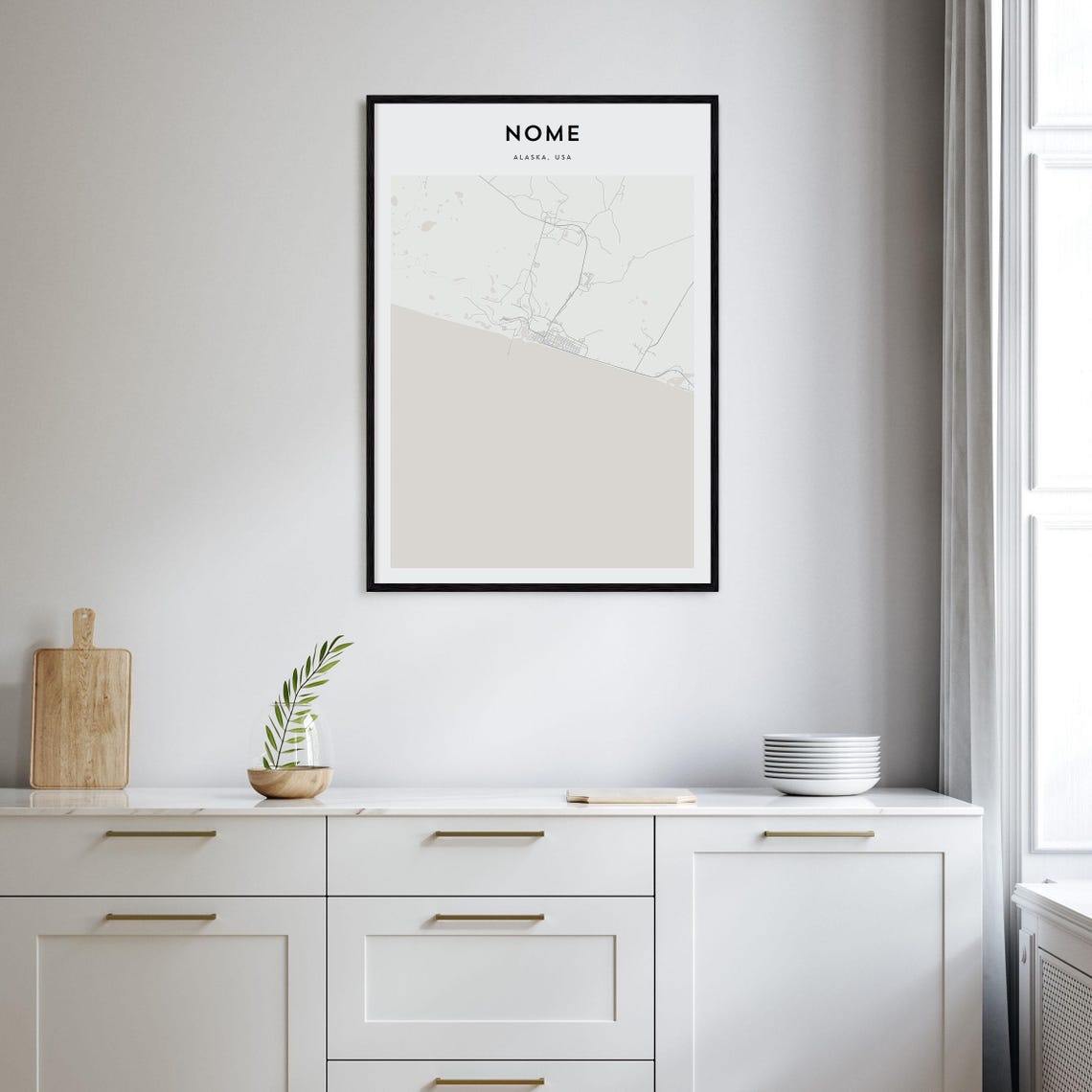 Nome Alaska USA Minimalist Street Map Arctic Frontier Travel Poster - Image 2