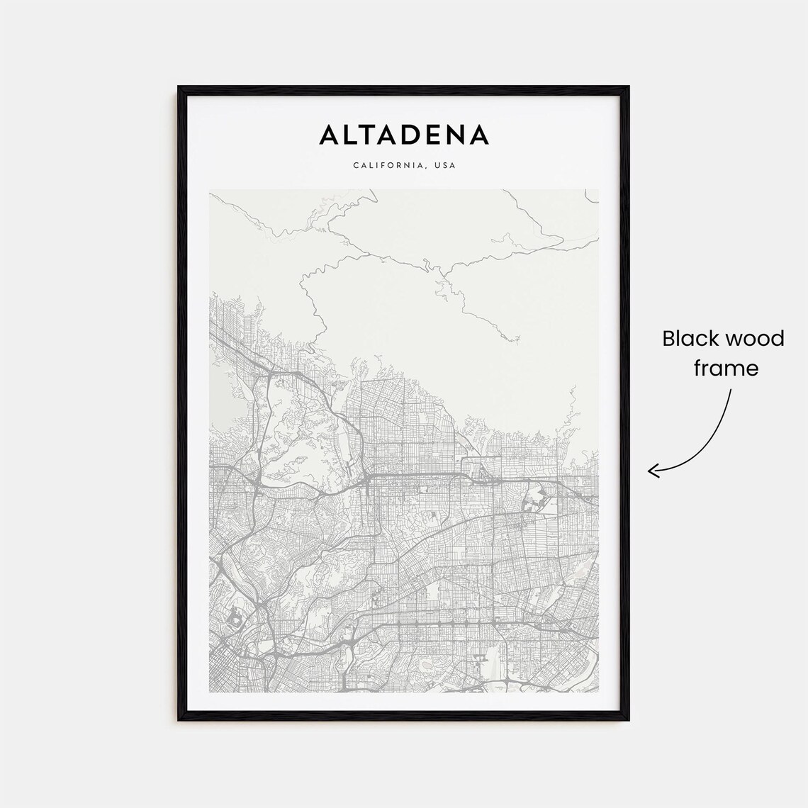 Altadena Map Art Print, Personalized California Travel - Image 3