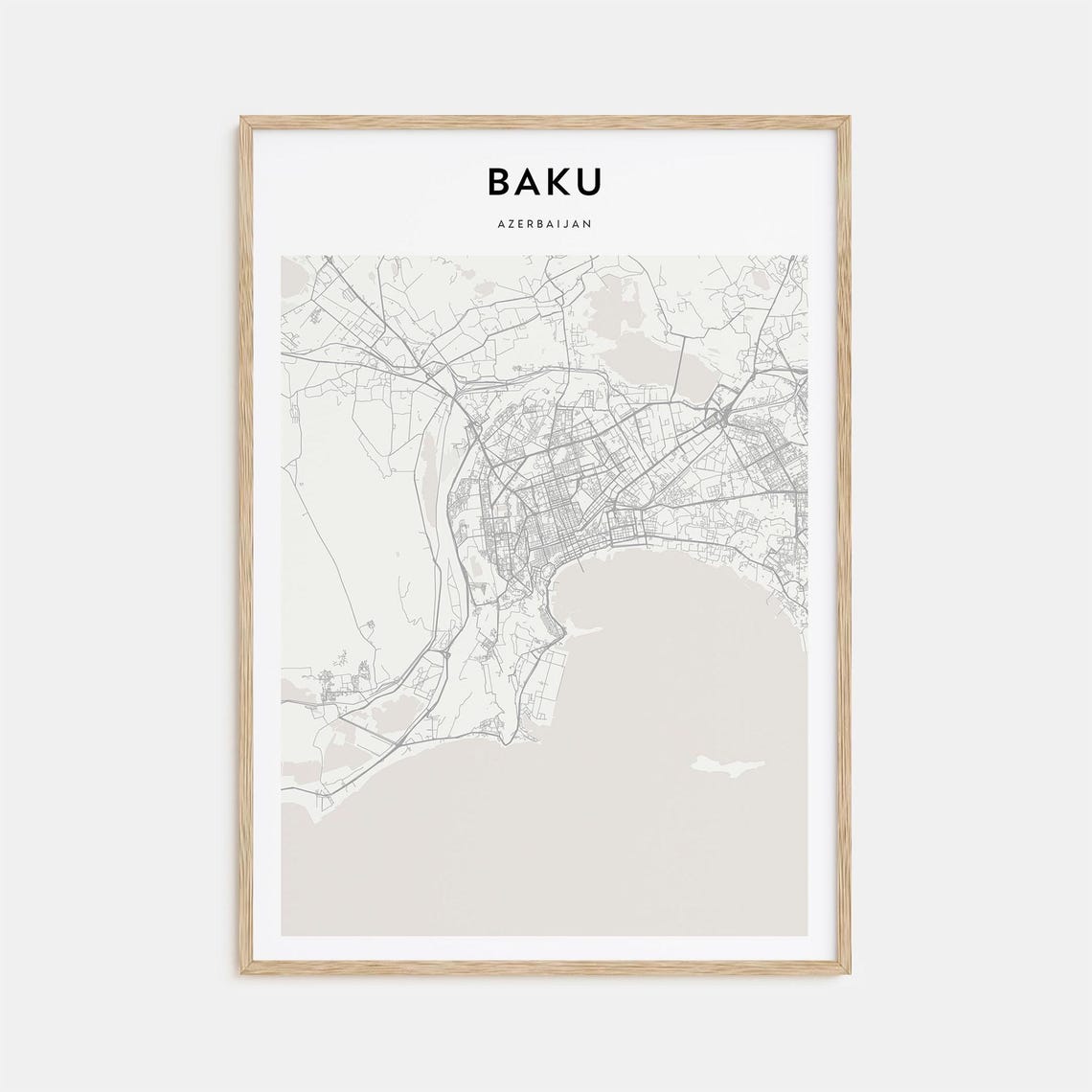 Baku Map Poster Baku Map Print Baku Personalized Map Art Baku Wall Art Baku Travel Print Azerbaijan