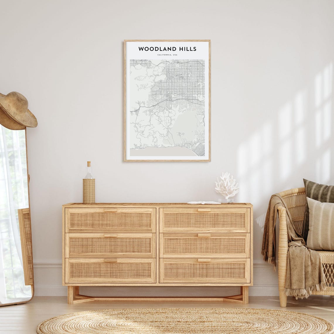 Woodland Hills Map Poster Woodland Hills Map Print Woodland Hills Personalized Map Art Woodland Hills Wall Art California Usa - Image 4