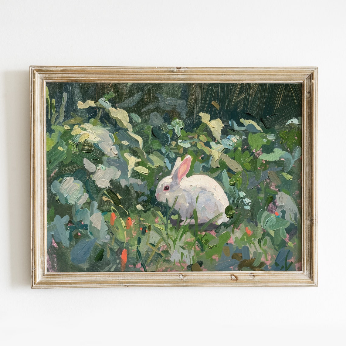 Cute Vintage Bunny Wall Art Rustic Easter Rabbit Prints Vintage Room Decor Girly Spring Painting Cute Animal