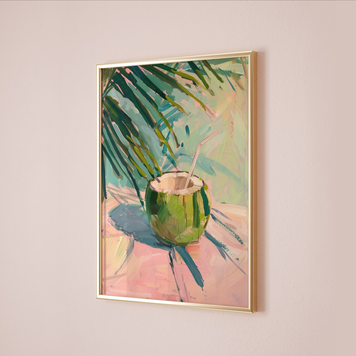Preppy Coconut Hawaiian Palm Tree Art Print - Image 5