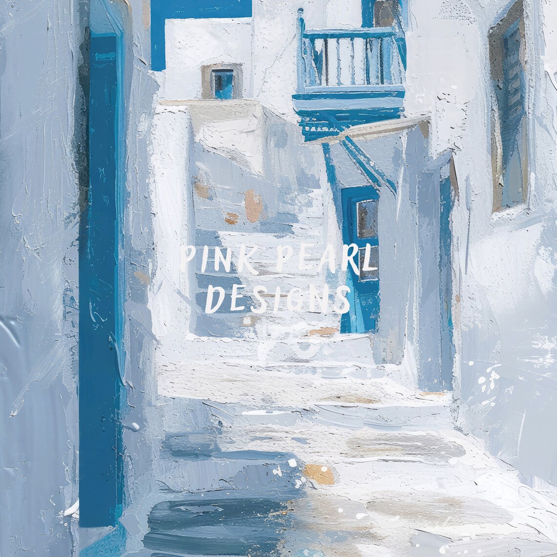 Santorini Greece Travel Poster, Preppy Room Decor - Image 6