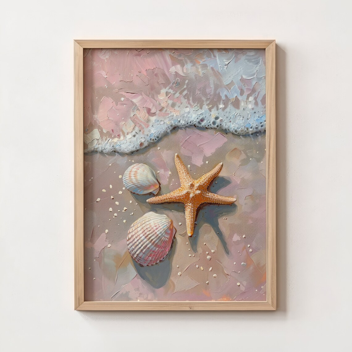 Seashells And Starfish Coastal Art Print - Image 4