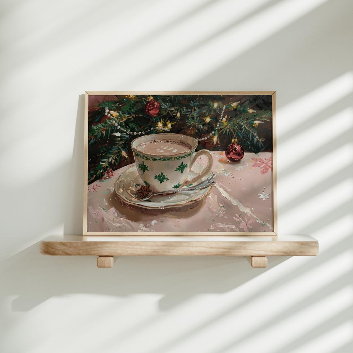 Hot Chocolate Cup By Decorated Christmas Tree Holiday Poster - Image 5