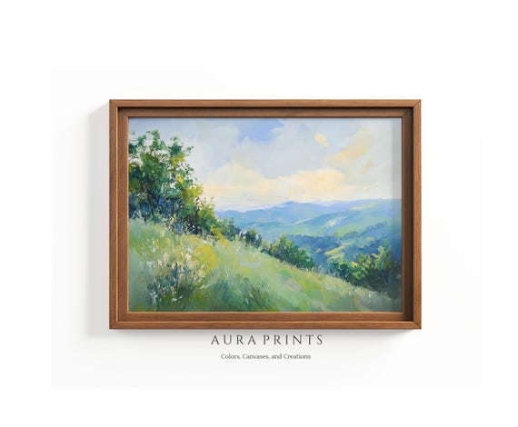 Claude Monet Rustic Meadow Landscape Painting Vintage Countryside Wall Art 1259