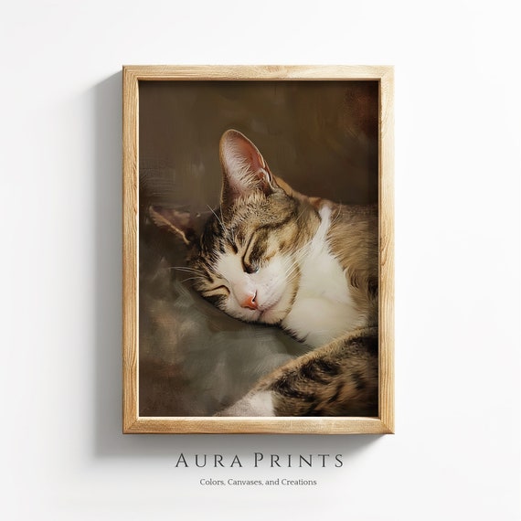 Playful Kitten Sunbathing Wall Art Cute Cat Decor For Baby Nursery 0615