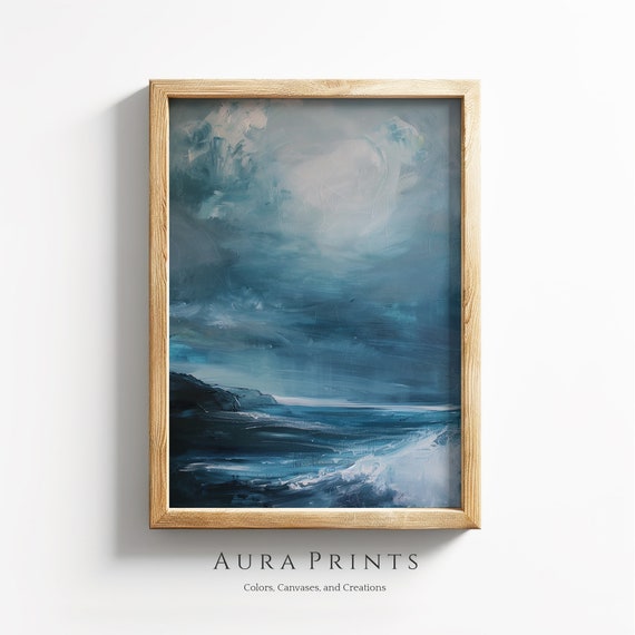 Stormy Skies Above The Lake Wall Art Vintage Landscape For Captivating Bedroom Ambiance 0576