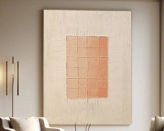 Beige Earth Texture Painting Minimalist Plaster Art Earth Texture Home Decor Minimalist Wall Decor Minimalist Texture Art Porch Wall Decor