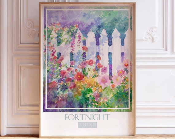 Fortnight Song Poster Watercolor Wall Art Subtle Print Painting Soft Pastel Tone Gift For Music Fans
