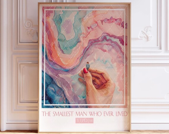 The Smallest Man Who Ever Lived Abstract Watercolor Song Poster