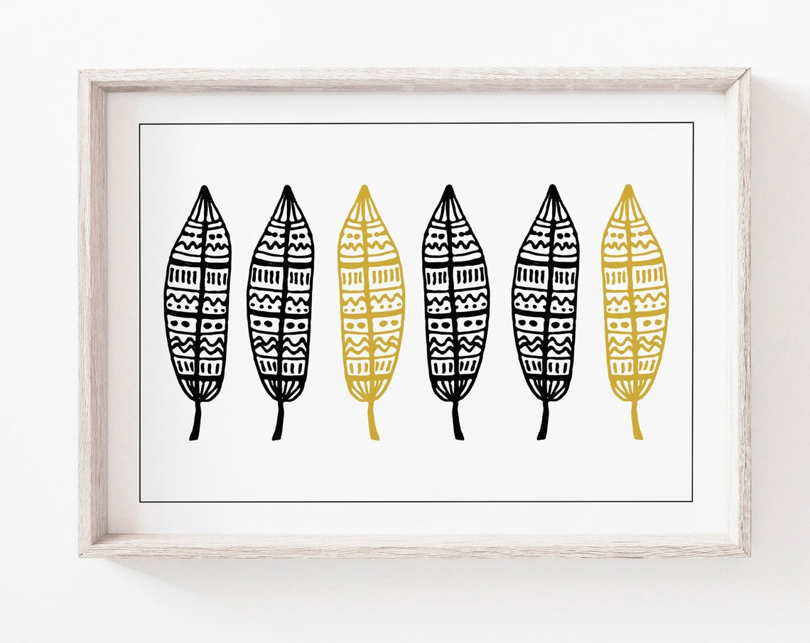 Minimalist Leaves Art Print