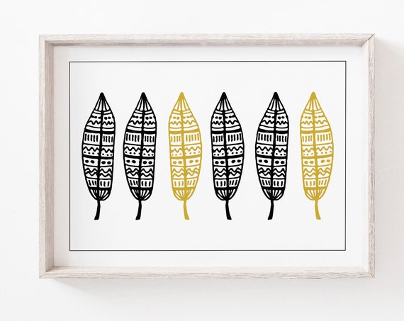 Minimalist Leaves Art Print