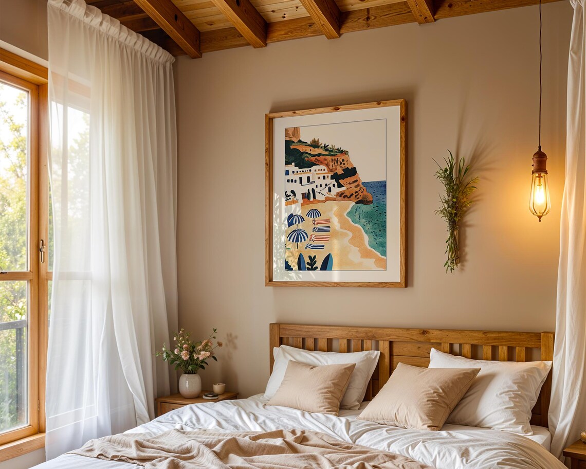 Mediterranean Beach Print, Greek Island Architecture - Image 4