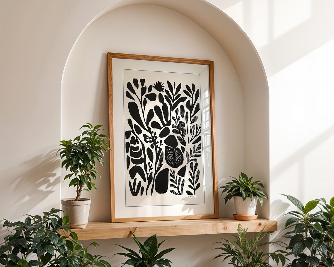 Botanical Print, Hand Drawn Scandinavian Inspired Illustration - Image 3