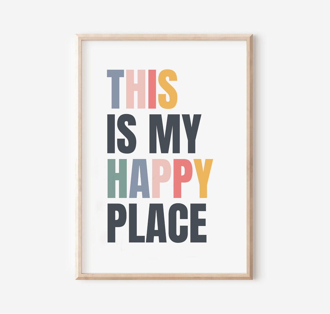 This Is My Happy Place Quote Poster, Kids Playroom - Image 4
