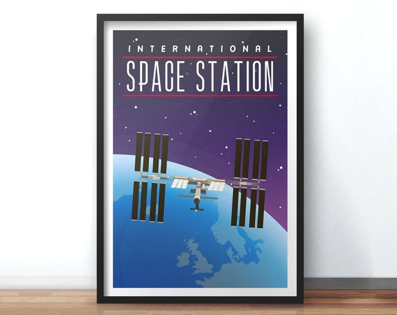 International Space Station Art Print, NASA Space Station