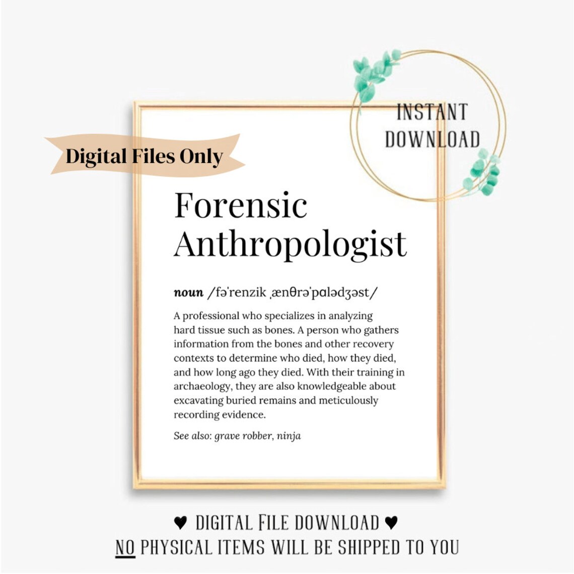Forensic Anthropologist Gifts Anthropology Gift Graduation Card For Decor Birthday Student Home Office Art Funny Graduate Wall Poster Grad - Image 2