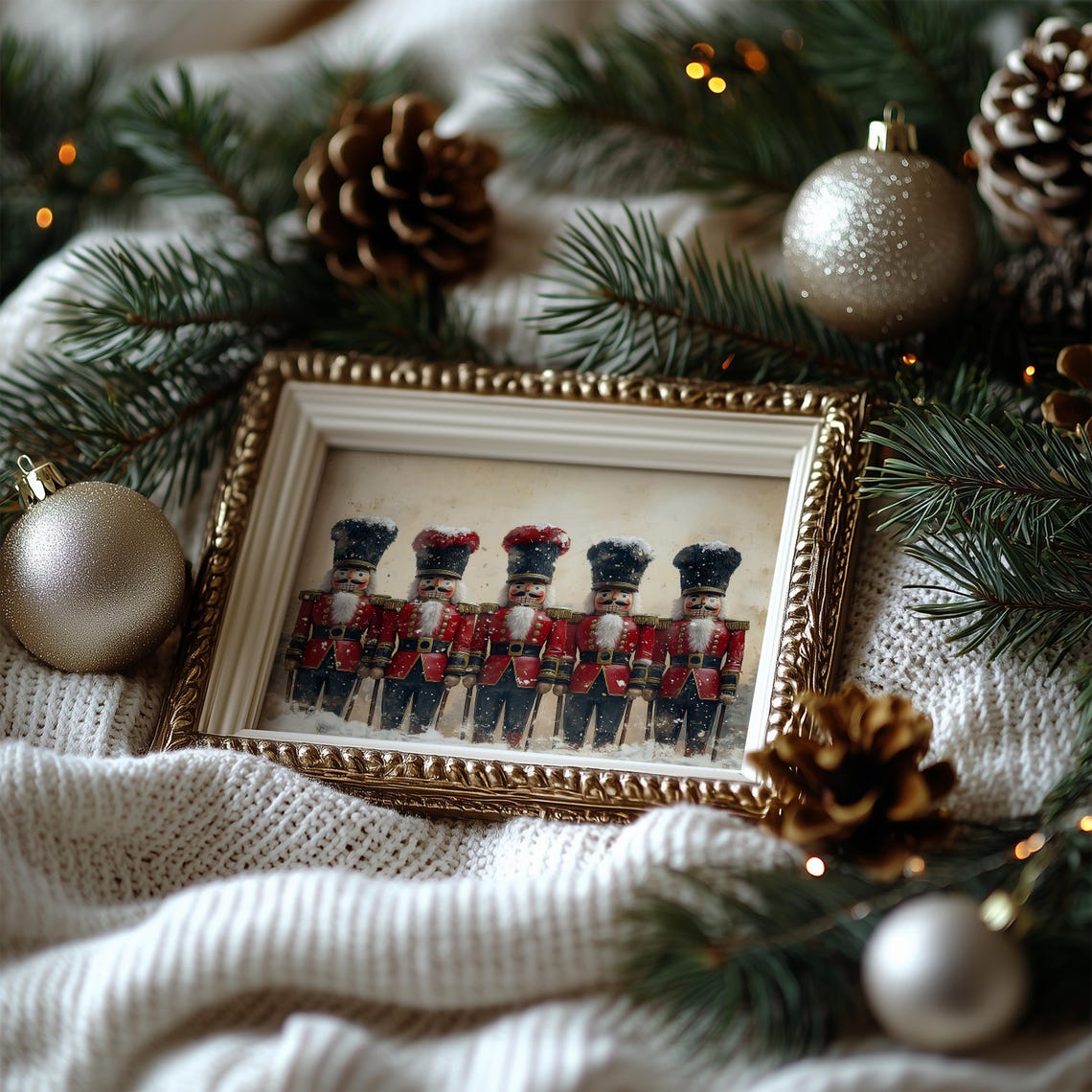 Vintage Nutcracker Soldiers Red Uniforms Christmas Winter Guard Poster - Image 7