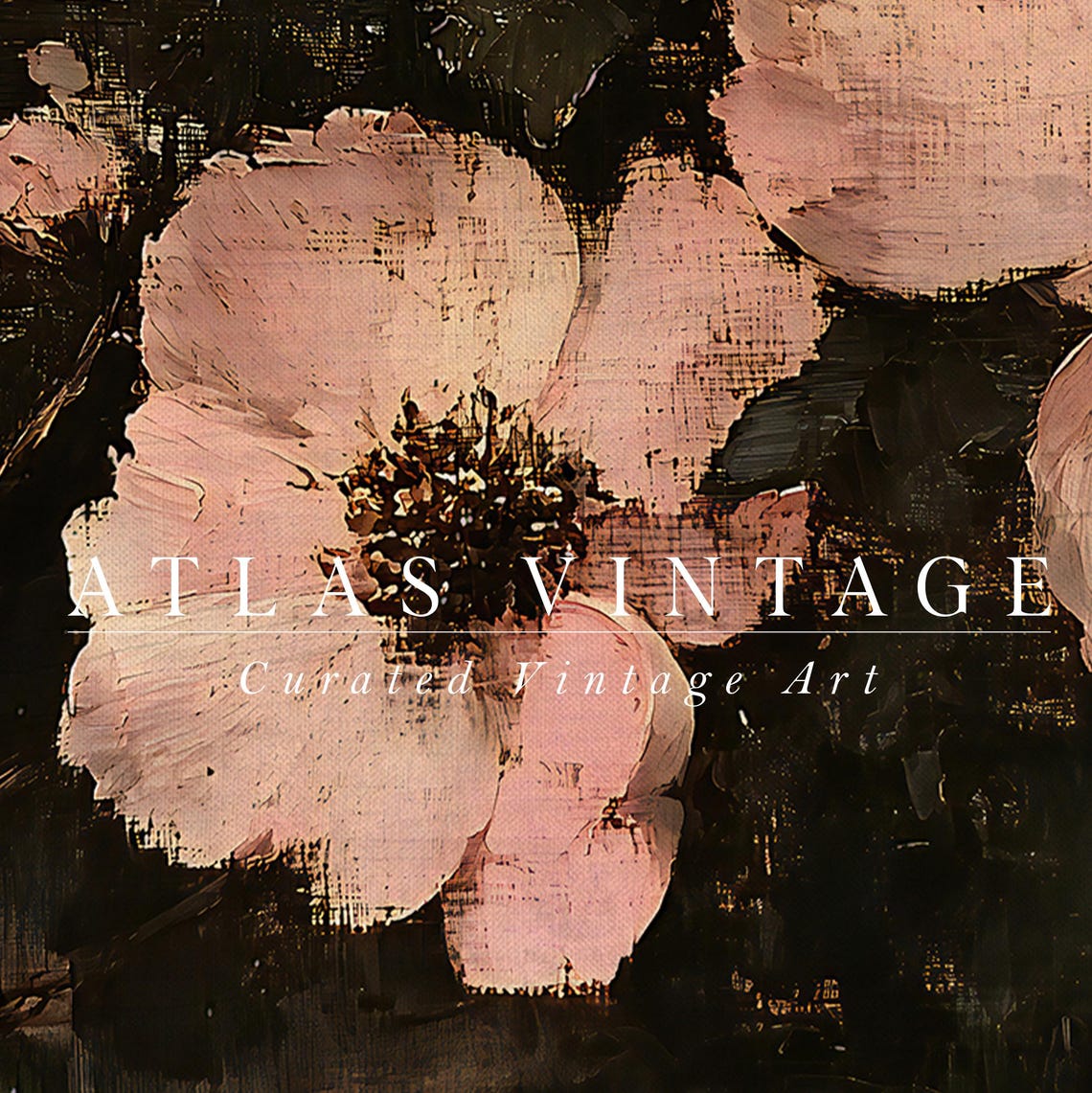 Vintage Pink Wild Roses Oval Frame Dark Botanical Flower Art Poster - Image 7