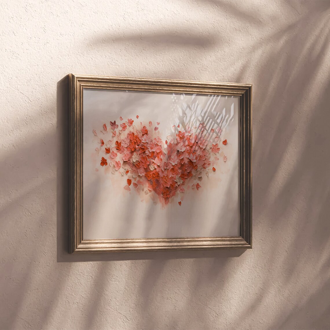 Pink Floral Heart Flower Petal Valentine Day Romantic Blush Art Poster - Image 5