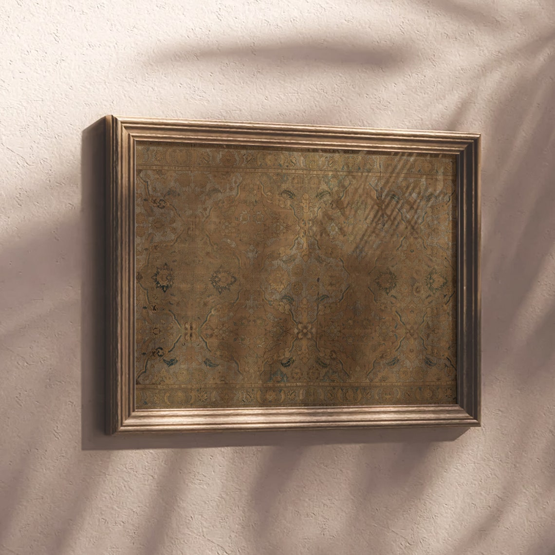 Antique Golden Rug Textile Vintage Oriental Carpet Pattern Art Poster - Image 8