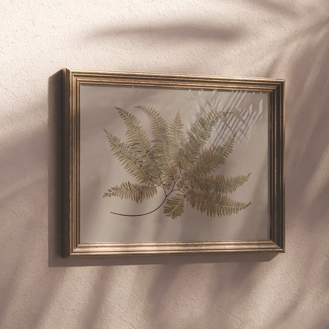 Antique Fern Botanical Study Vintage Green Wall Decor Poster - Image 5