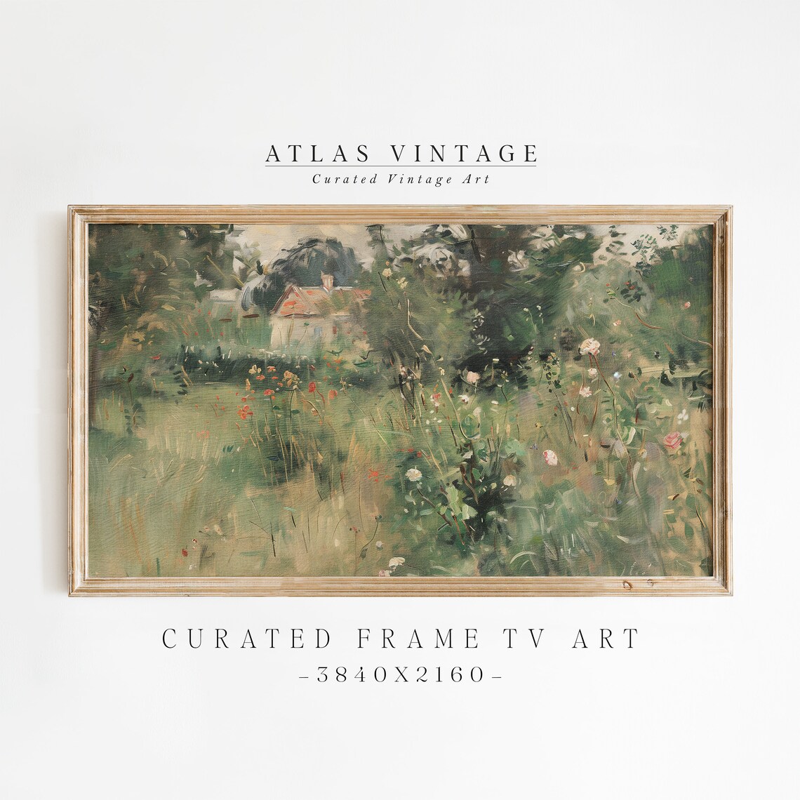 Cottage Flower Garden Cottagecore Meadow Spring Frame TV Art Print