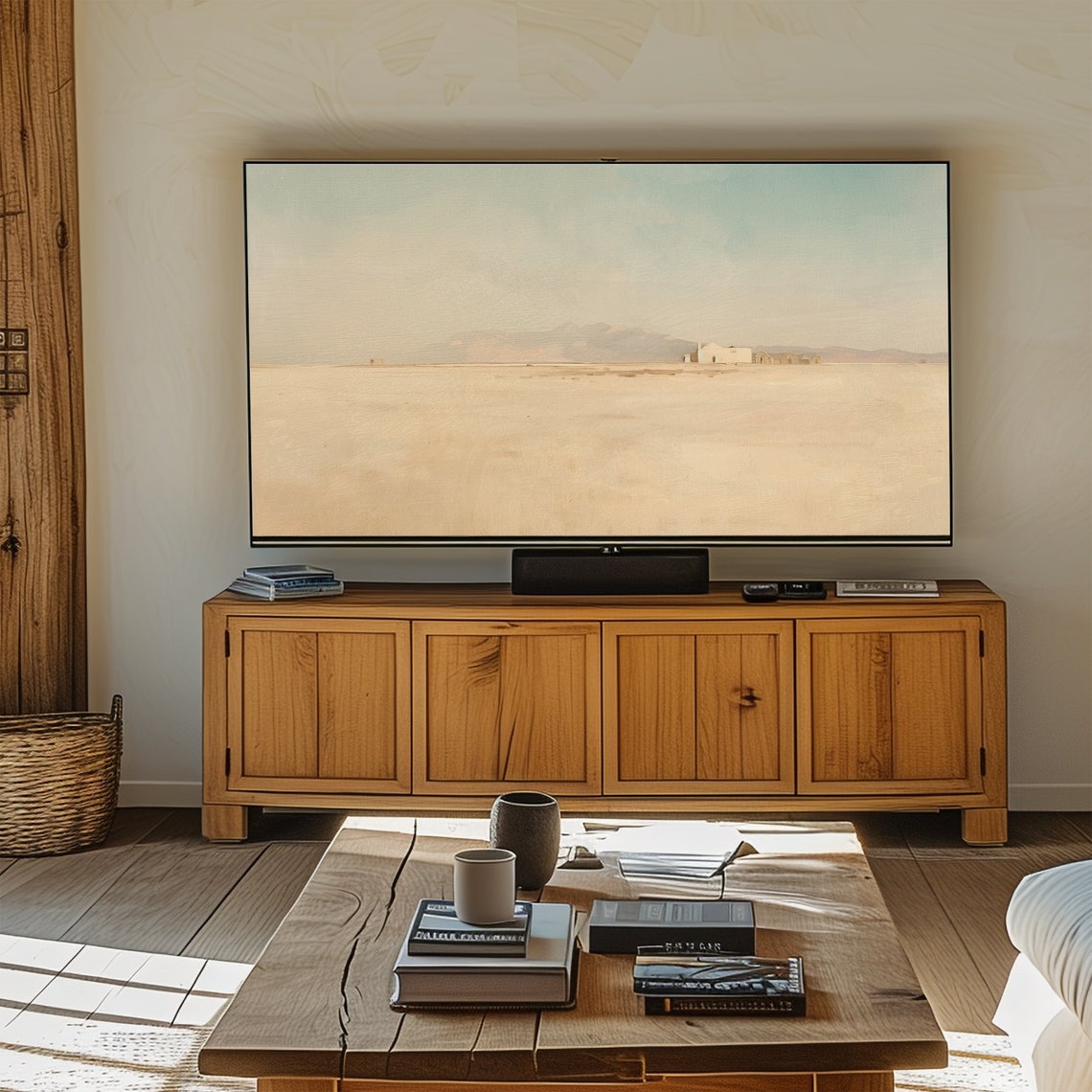 Minimal Desert Landscape Neutral Warm Tones Frame TV Art Print - Image 7