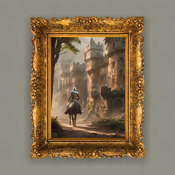 Medieval Knight Print Gothic Castlecore Wall Art