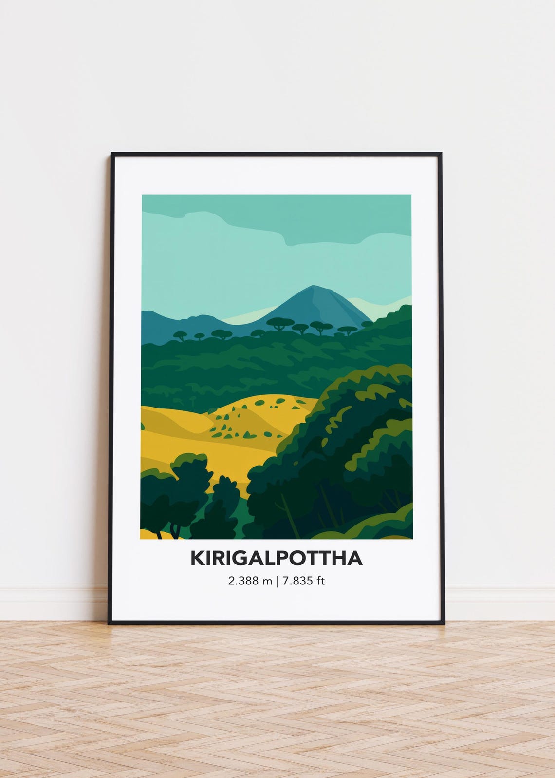 Kirigalpottha Mountain Print Modern Minimalist Art Poster