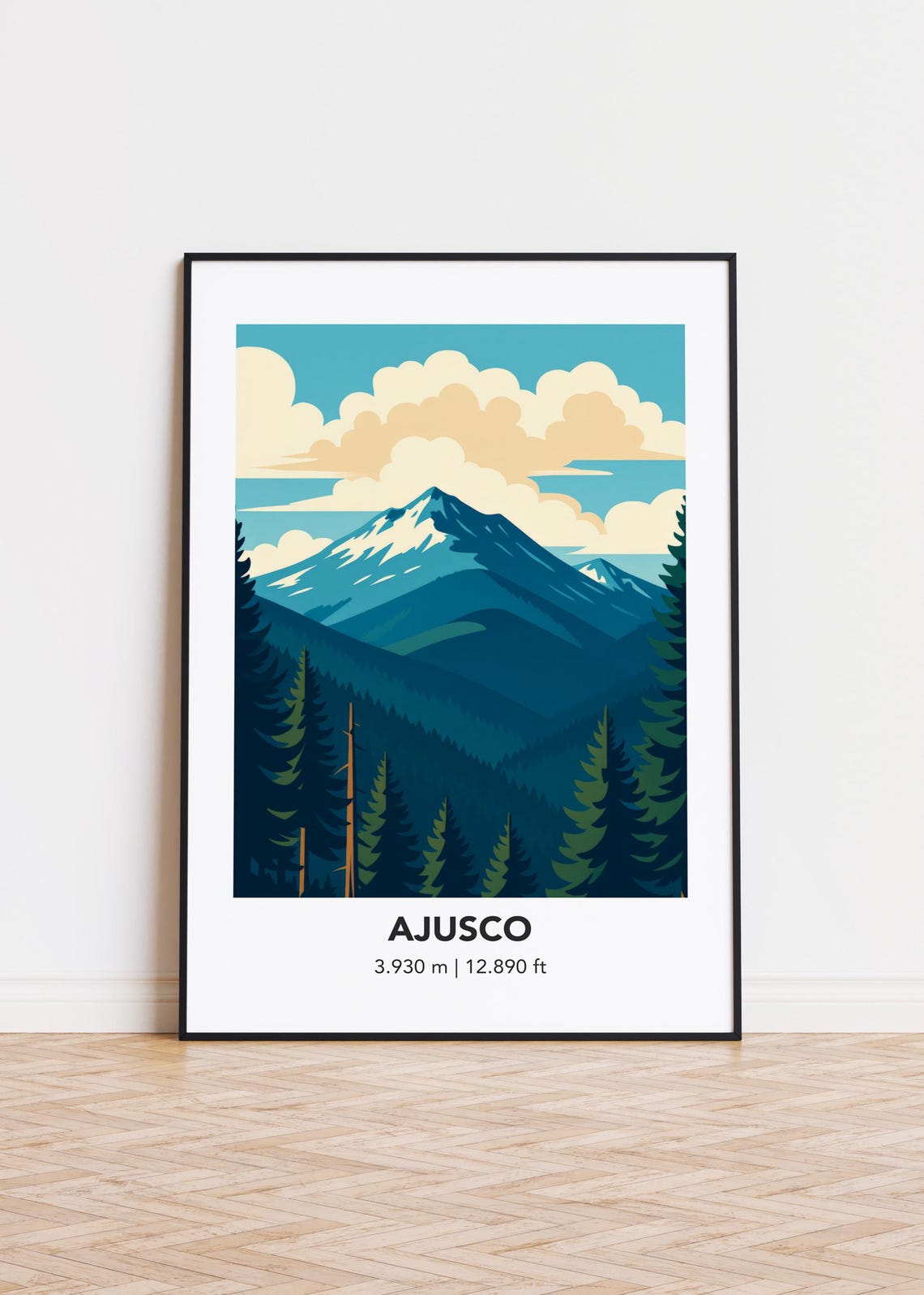 Ajusco Mountain Art Print Modern Minimalist Poster