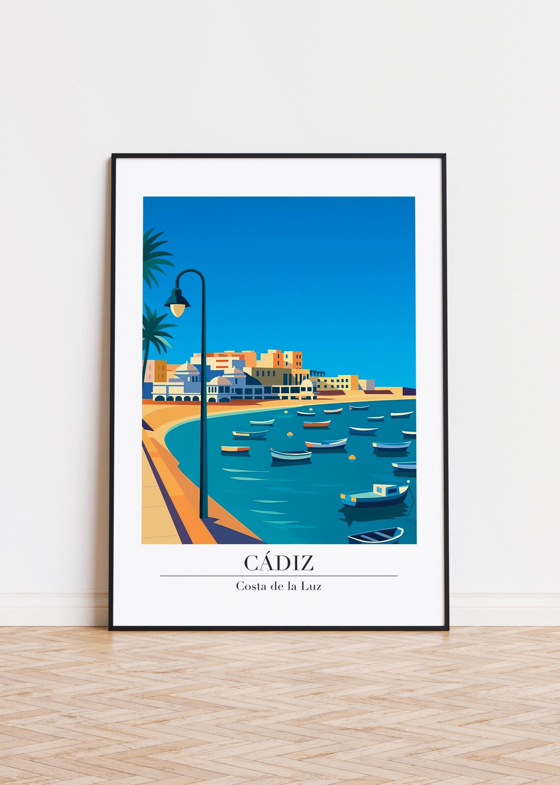 Cadiz City Poster, Costa De La Luz Art Print