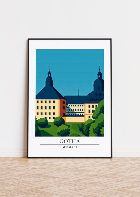 Gotha Germany Poster City Illustration Art Print