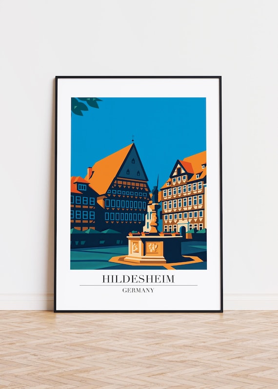 Hildesheim Germany Poster City Illustration Art Print