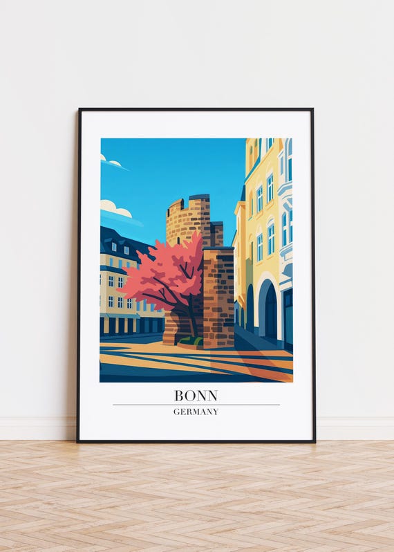 Bonn Germany Poster City Illustration Art Print