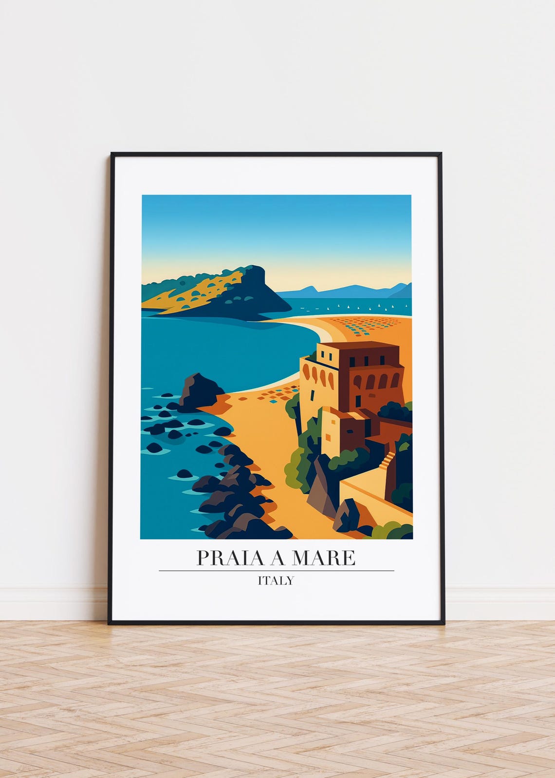 Praia A Mare Italy Travel Poster