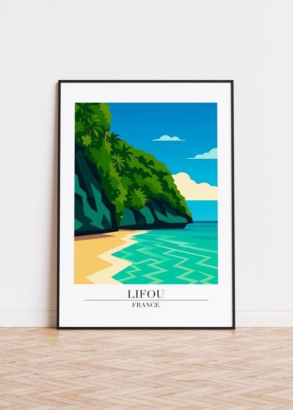 Lifou France Modern Travel Poster