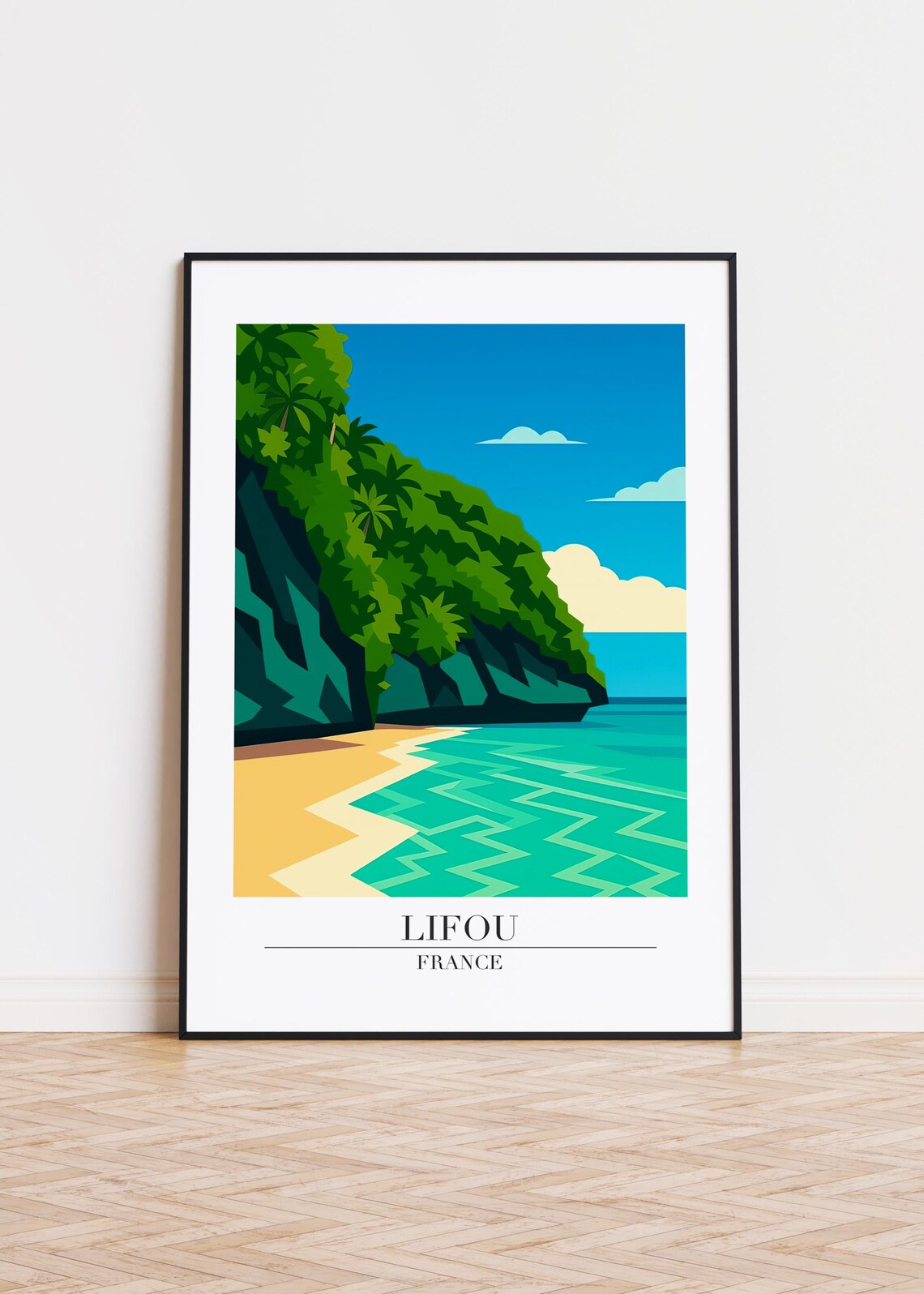 Lifou France Modern Travel Poster