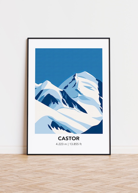 Castor Cityscape Poster Modern Minimalist Art Print