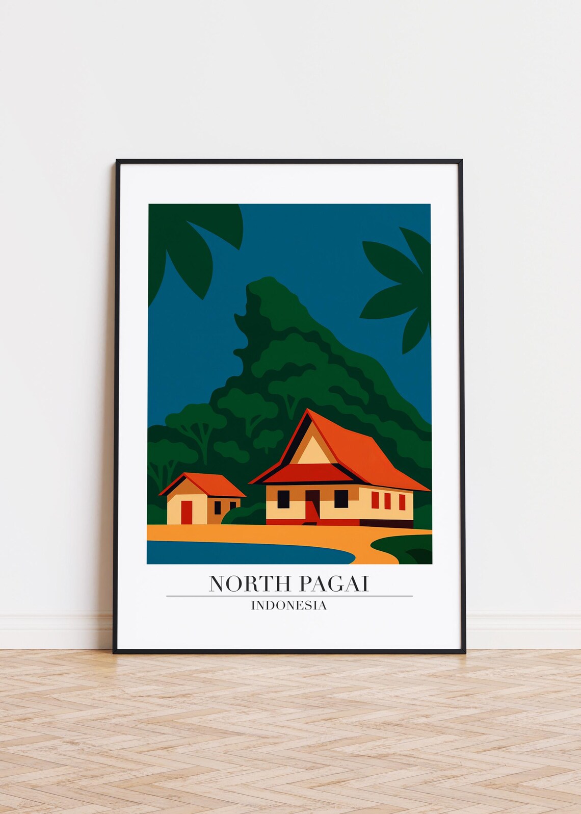 North Pagai Cityscape, Modern Indonesia Poster Print