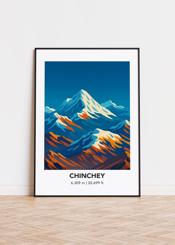 Chinchey Cityscape Poster Modern Illustration Art Print
