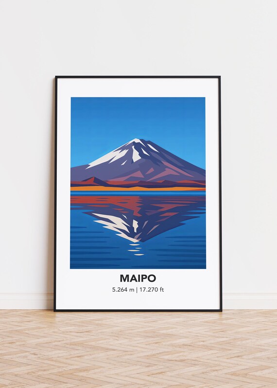 Maipo Cityscape Poster Modern Illustration Art Print