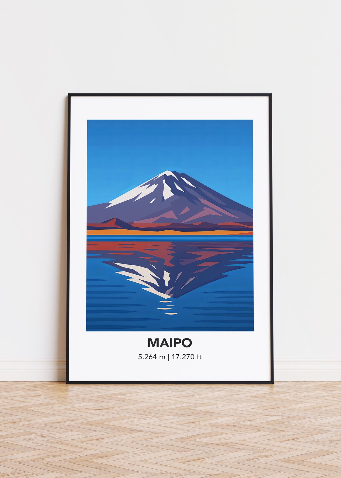 Maipo Cityscape Poster Modern Illustration Art Print